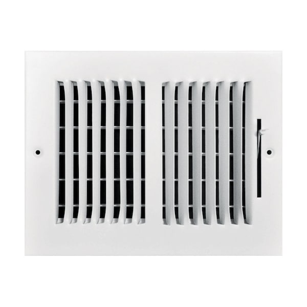 True Aire Tru Aire 6 in. H X 8 in. W 2-Way Powder Coat White Steel Wall/Ceiling Register C102M 08X06 - main
